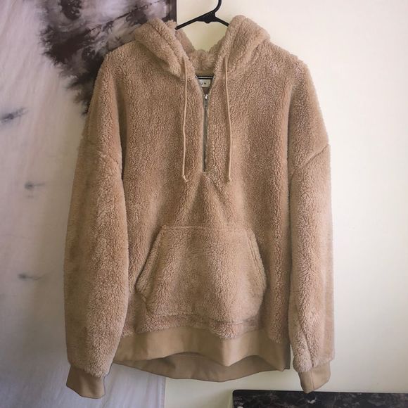 PacSun Sherpa Teddy Pullover Hoodie - Picture 1 of 5